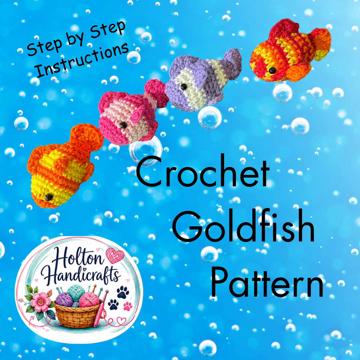 Cover of goldfish crochet pattern